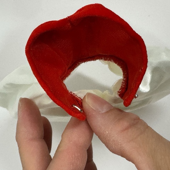 Barbie Doll 1998 Repro Silken Flame Cocktail Dress, Hat, And Purse - Picture 12 of 14